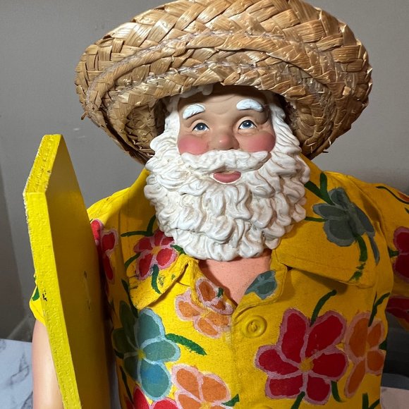 Surfing Santa Clothique by Possible Dreams with Surfboard and Sunglasses.Vintage - Picture 5 of 12